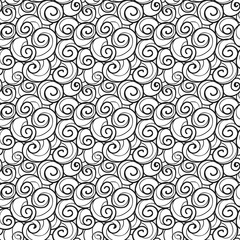 Hand drawn swirls seamless background pattern
