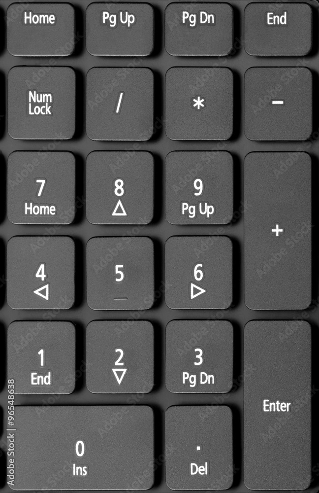 Poster electronic collection - numeric keypad