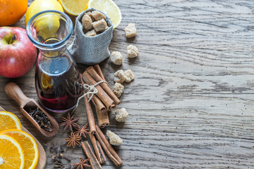 Ingredients for mulled wine