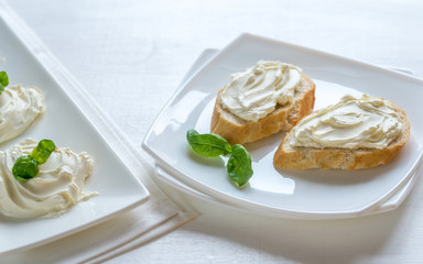 Sandwiches with cream cheese
