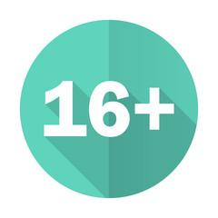 Obraz premium adults blue flat desgn circle icon with long shadow on white background