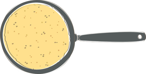 Pan with pancake