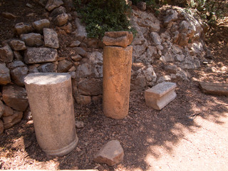 Architectural antiquities in natural reservation of Hermon river