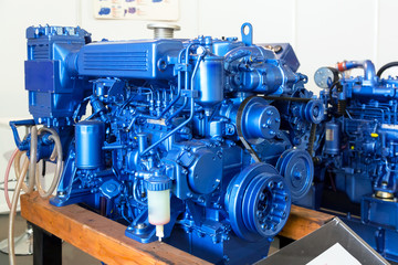 Modern diesel engine used on marine industry