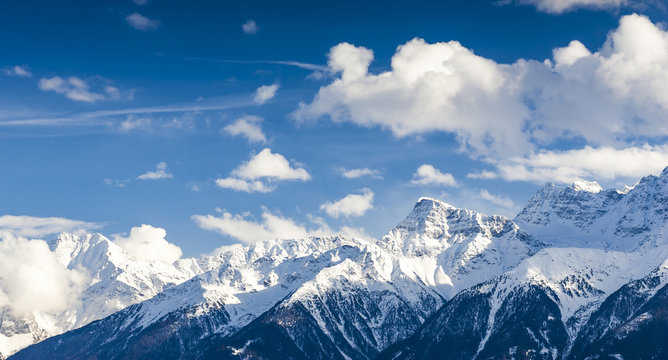 S&uuml;dtirol, Alpen in der Ortlerregion, Panorama von Burgeis