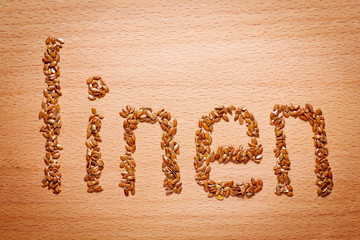 flax seeds on the board