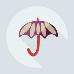 Flat modern design with shadow icons umbrella