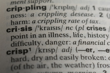 Definition of the word  crisis