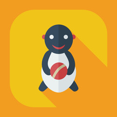 Flat modern design with shadow icons children