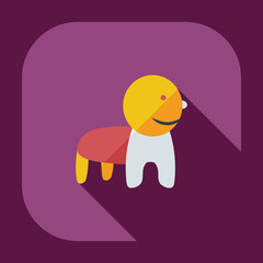 Flat modern design with shadow icons children