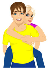 Fototapeta premium Happy couple in love