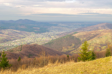Naklejka premium Scenic view from the top