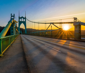 Fototapeta na wymiar St. John's Bridge in Portland Oregon, USA