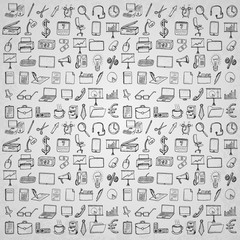 Office and business icons set.