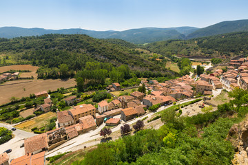Fototapeta na wymiar General view of spanish town. Frias, Province of Burgos