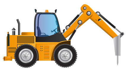 Drilling car machine model vector design