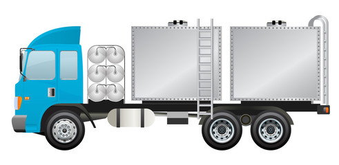 Water cubic on truck vector design