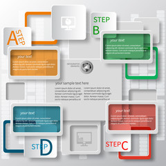Abstract 3D Paper Infographics