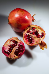 Pomegranate on a white background