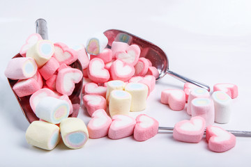 marshmallow on white background