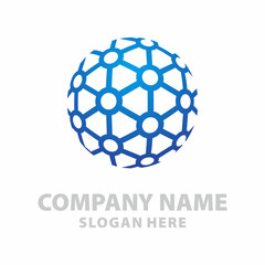 abstract Network Globe digital technology logo