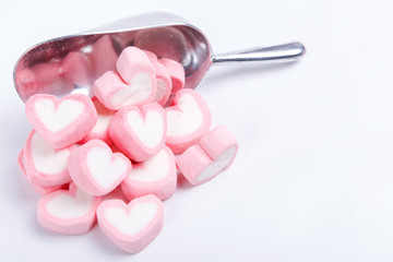 marshmallow on white background