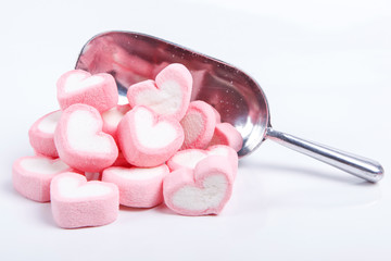 marshmallow on white background