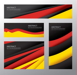 Abstract Germany Flag, German Colors (Vector Art)