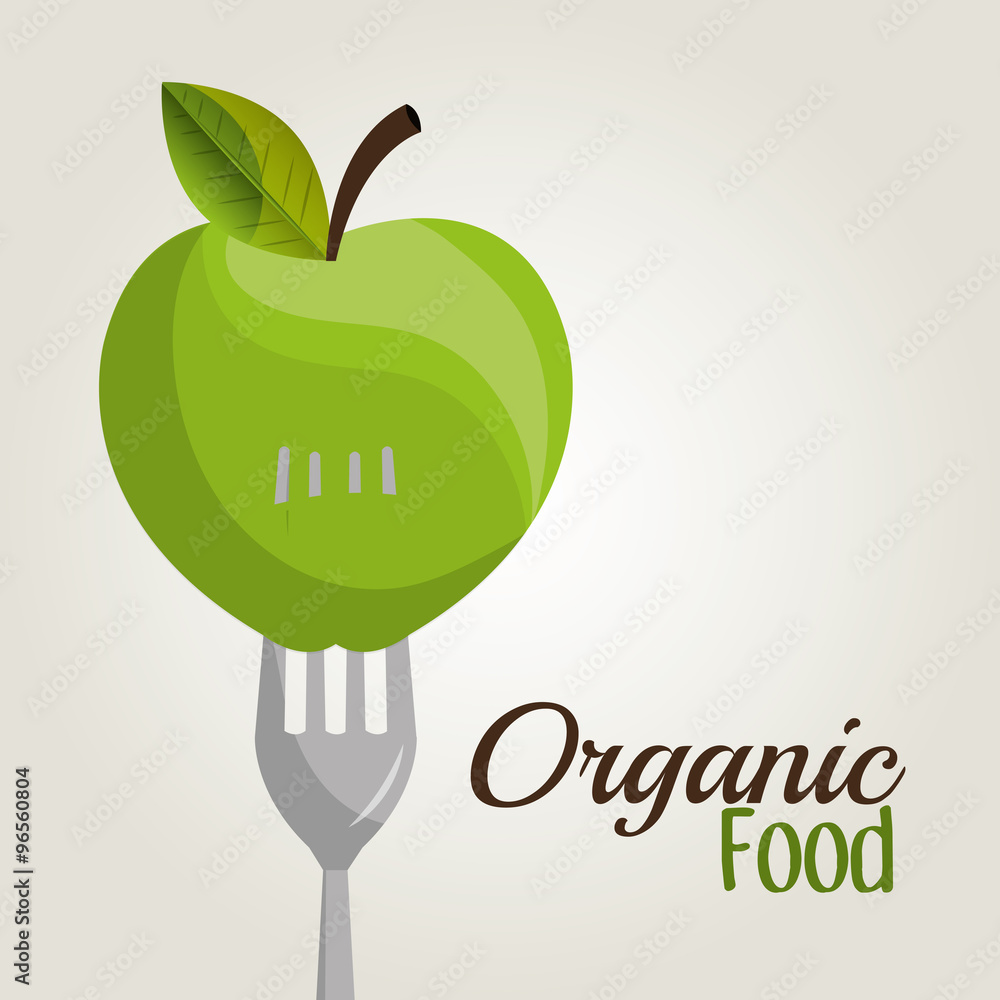 Sticker Natural and organic food