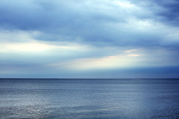 Calm sea in the evening