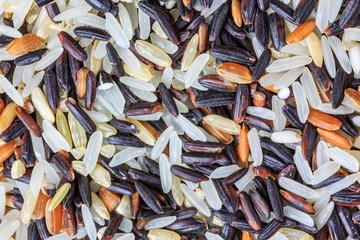 Assortment of rice for background