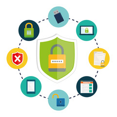 Privacy and security system graphic icons