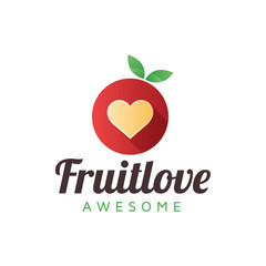 Love Fruit Icon Logo