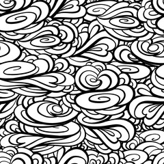 Seamless abstract loops and curves pattern