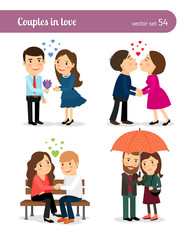 Couple in love. First date