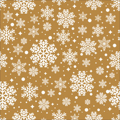 Vector seamless pattern with snowflakes. Christmas Background