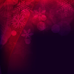 Abstract background, with stars, snowflakes and blurry lights, v