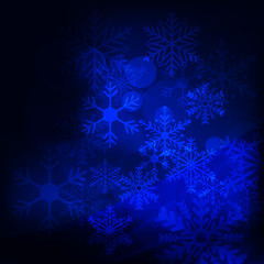 Fototapeta na wymiar Abstract background, with stars, snowflakes and blurry lights, v