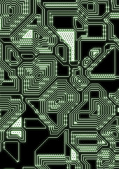 Artificial cyber circuit illustration