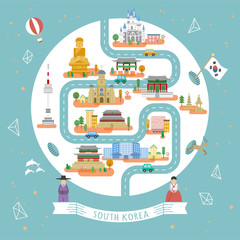South Korea travel poster