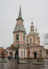 Fototapeta na wymiar Cathedral of St. Andrew on Vasilyevsky Island. St. Petersburg.