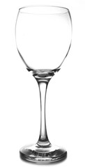 Empty clean wineglass, isolated on white