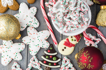 Assorted Christmas cookies.