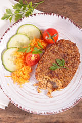 bulgur like steak and vegetable