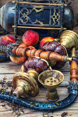 Eastern hookah with fruit