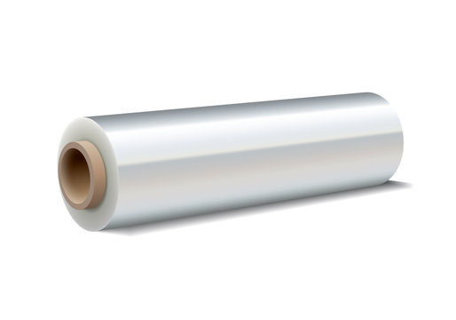 Roll of wrapping plastic stretch film