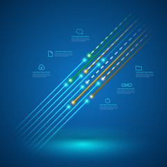 Abstract line connect concept with icons.