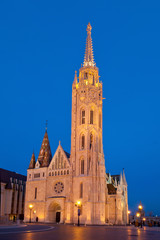 Fototapeta na wymiar Matthias Church - popular tourist destination in Budapest