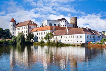 Naklejka na ściany i meble castle and town Jindrichuv Hradec, Bohemia, Czech republic