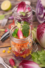 rainbow salad in jar